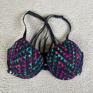 Victoria's Secret PINK Pigionnant Push-Up Bra 34DD Front-Close Lace Strappy